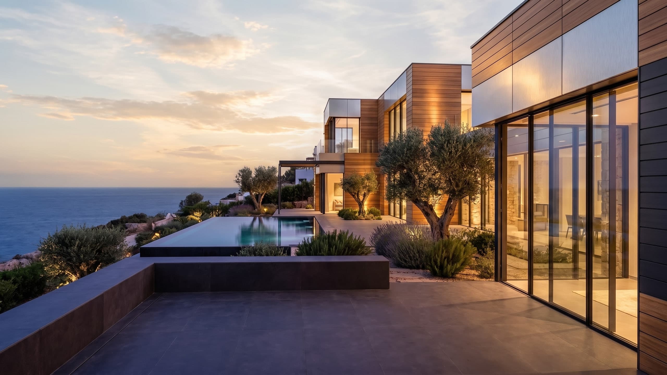 Mediterranean villa concept with sea view on the Costa Blanca, Spain